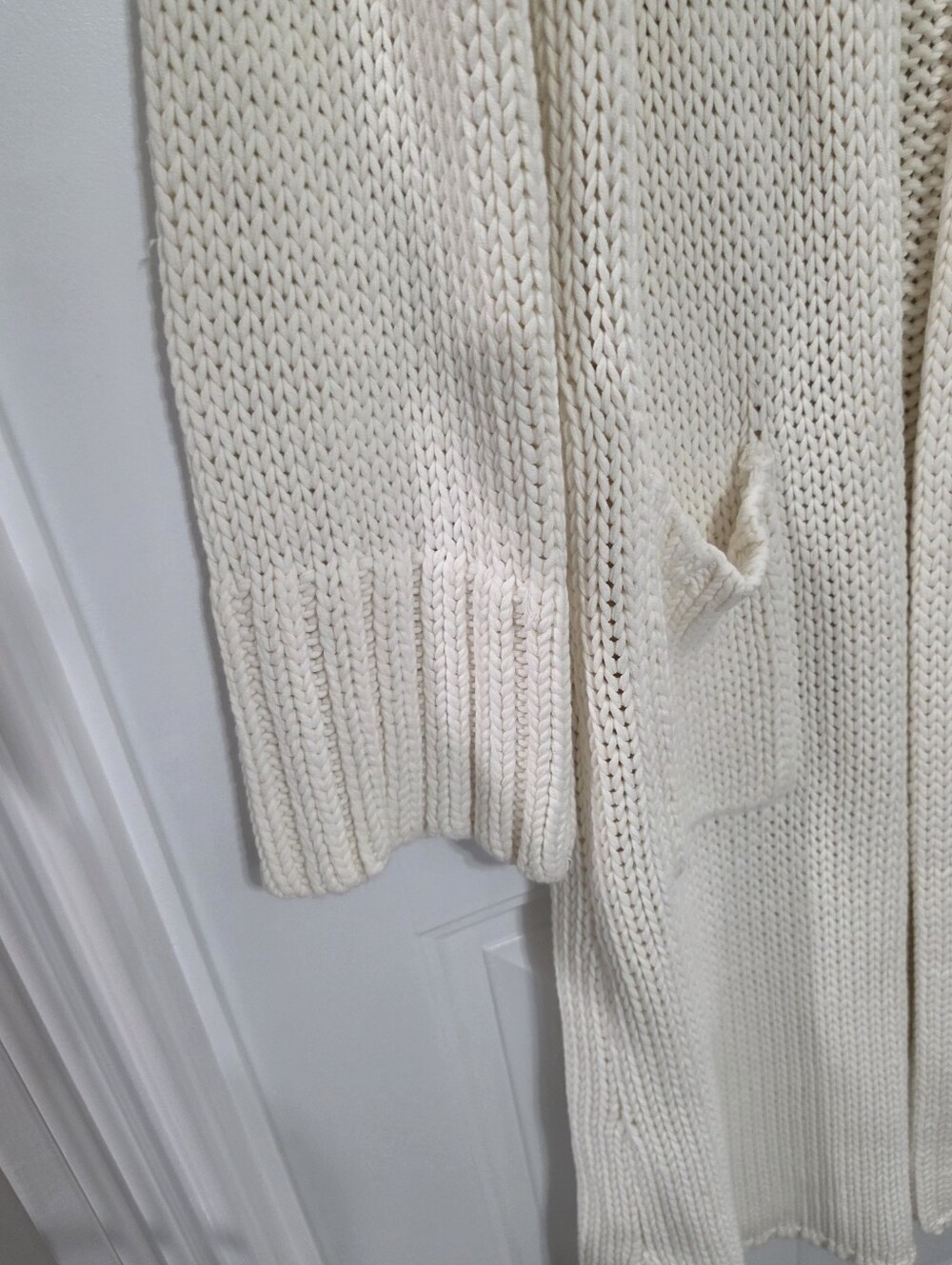 J. Crew Chunky Knit Long Sweater Cardigan Size Large - Picture 5 of 9